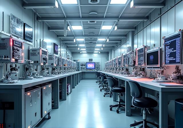 A laboratory filled with advanced sports testing equipment.